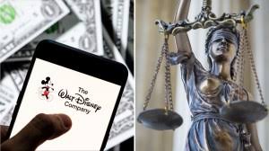 Disney logo & lady justice
