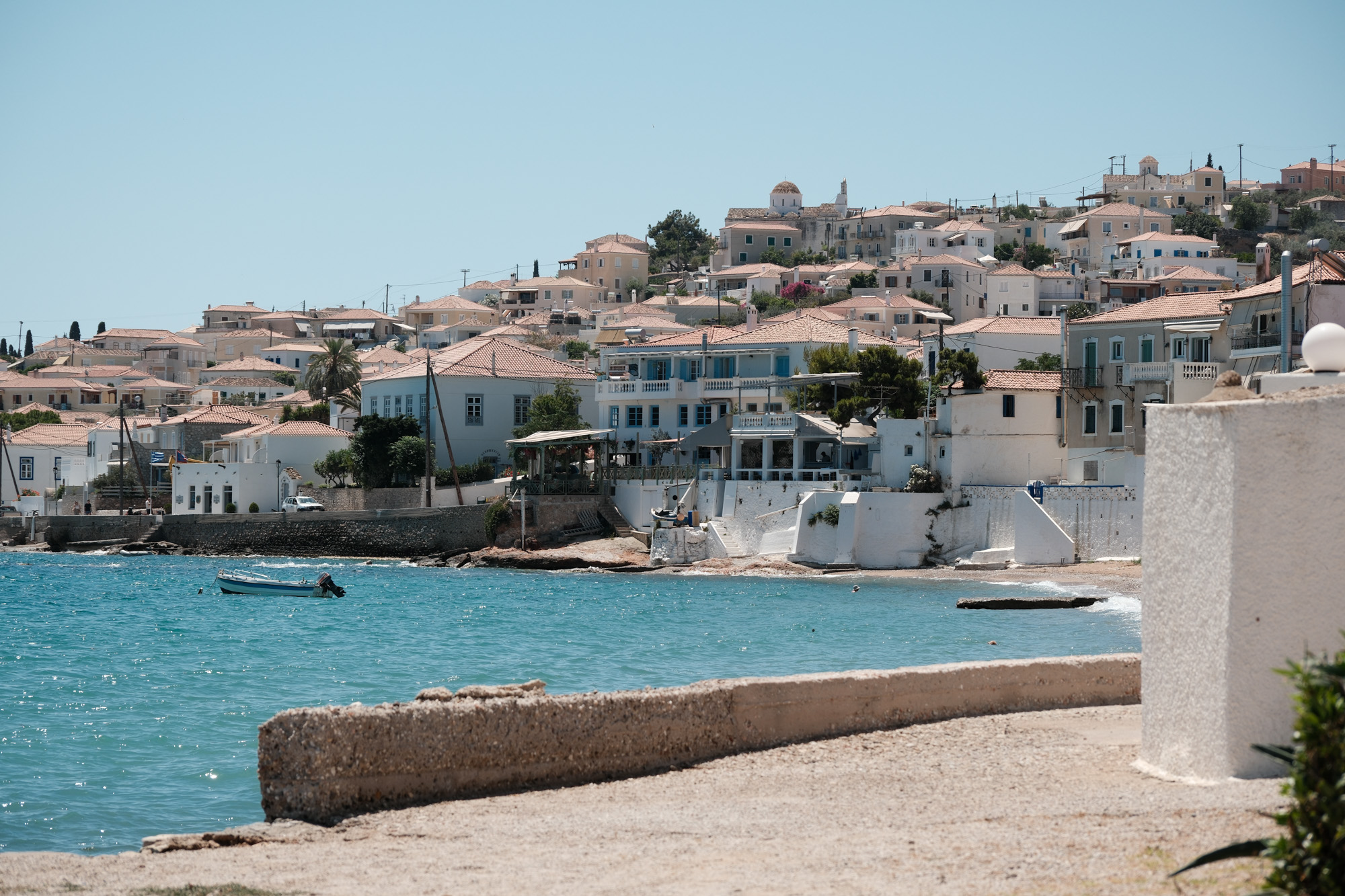 A view of the water from Spetses, Greece.