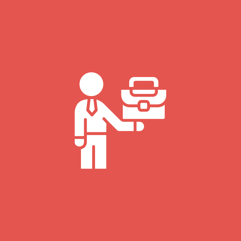 Graphic of a person in a tie holding a briefcase.