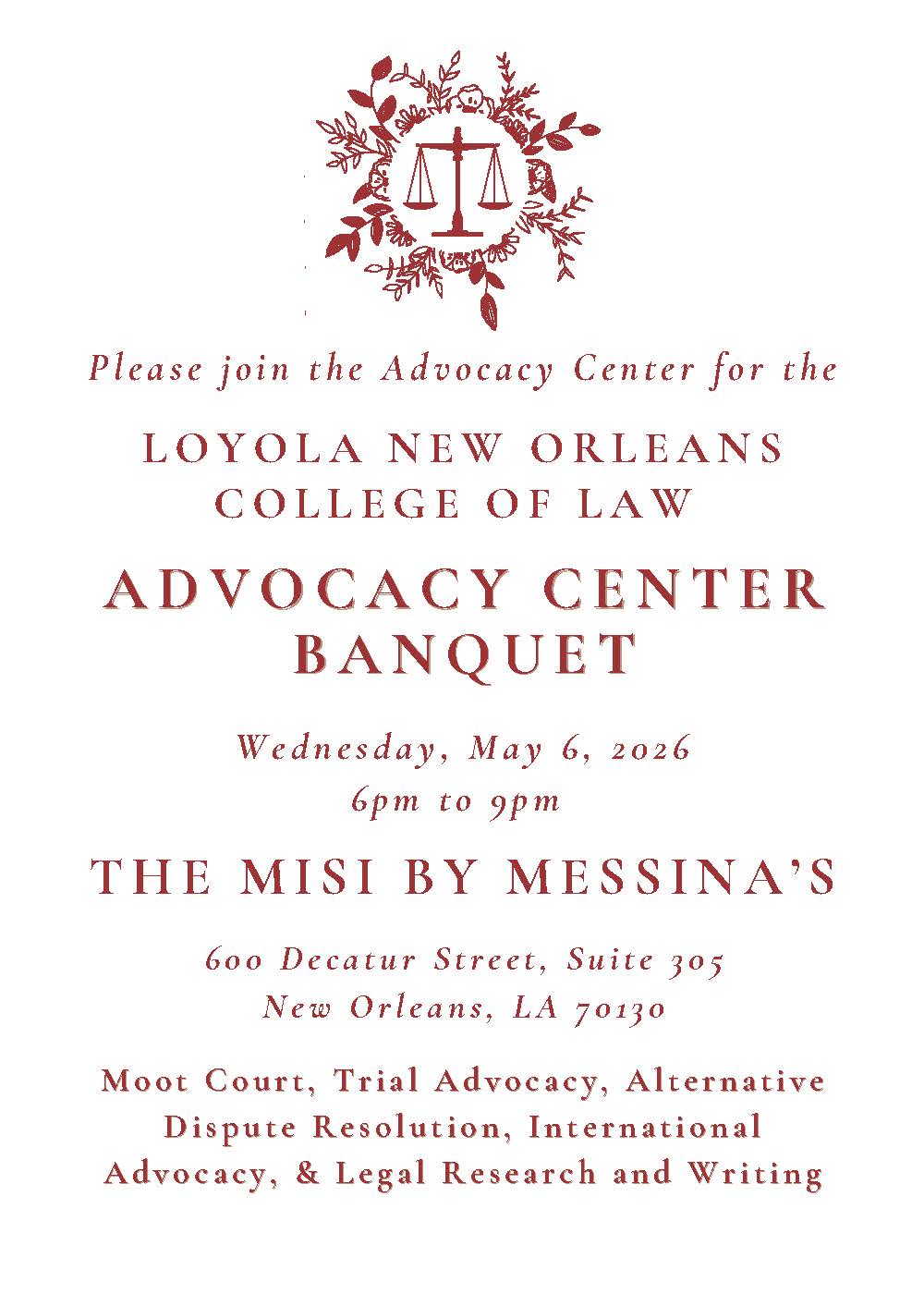 2026 Banquet Invitation